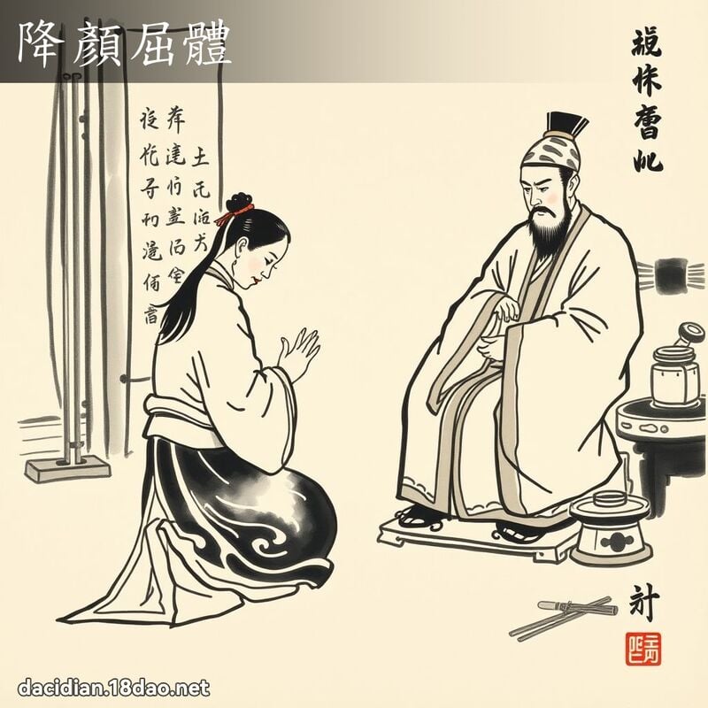 降顏屈體 配图