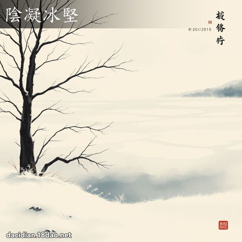 陰凝冰堅 配图