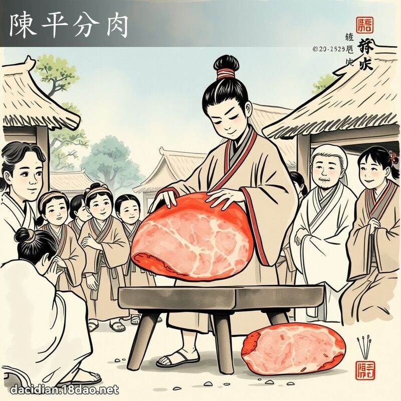 陳平分肉 配图