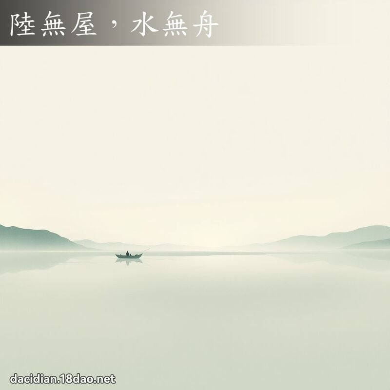 陸無屋,水無舟 配图