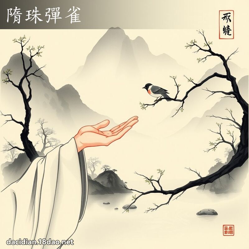 隋珠彈雀 配图