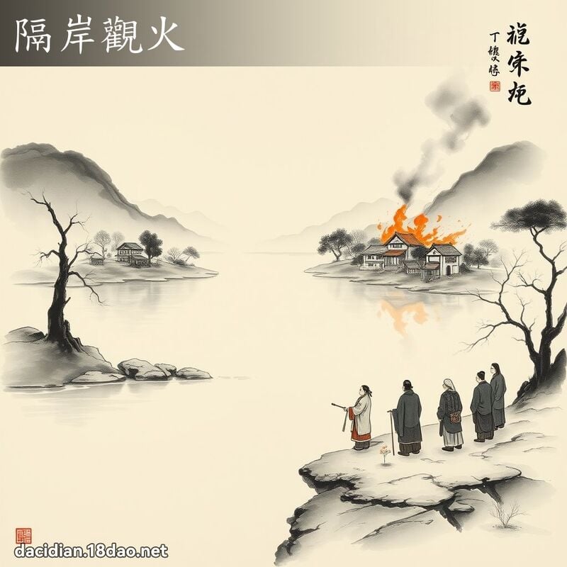 隔岸觀火 配图