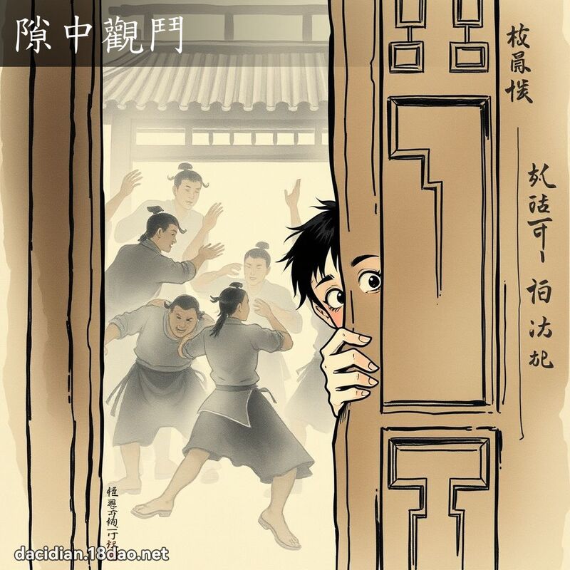隙中觀鬥 配图