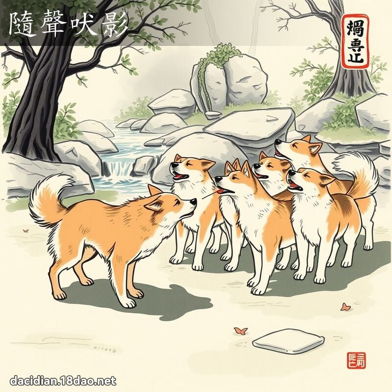 隨聲吠影 配图