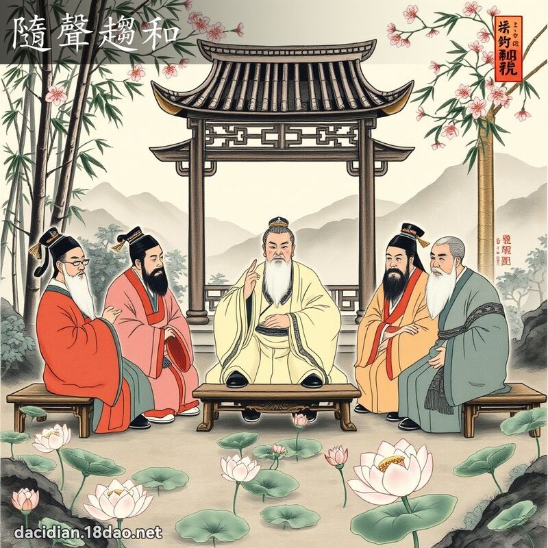 隨聲趨和 配图