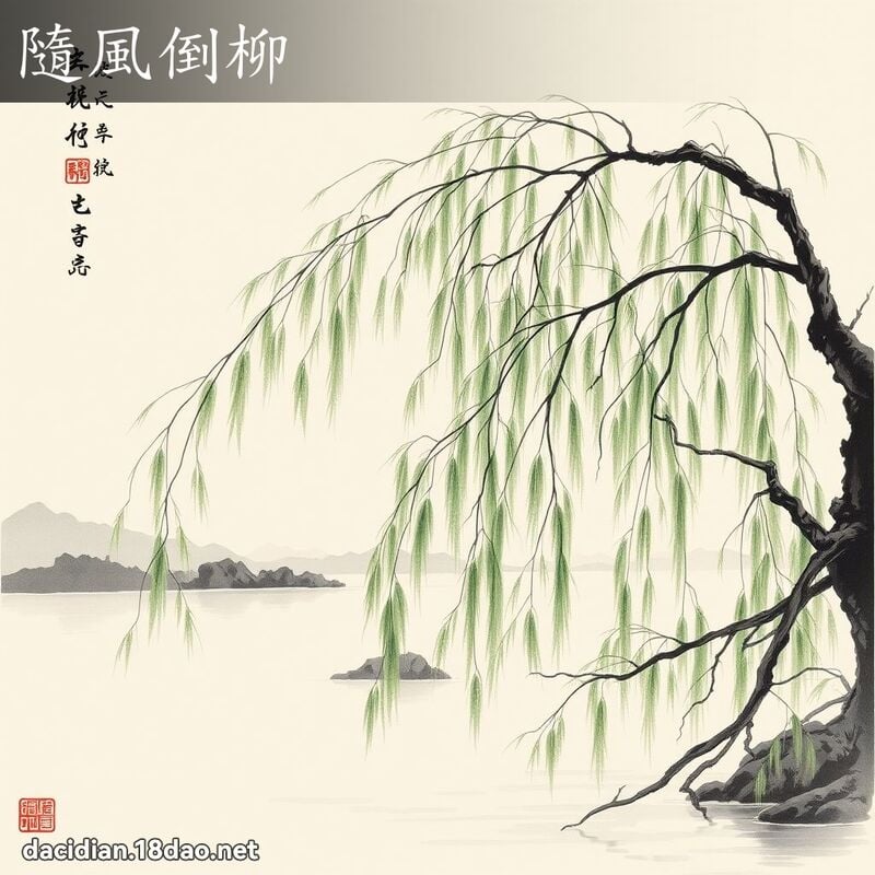 隨风倒柳 配图