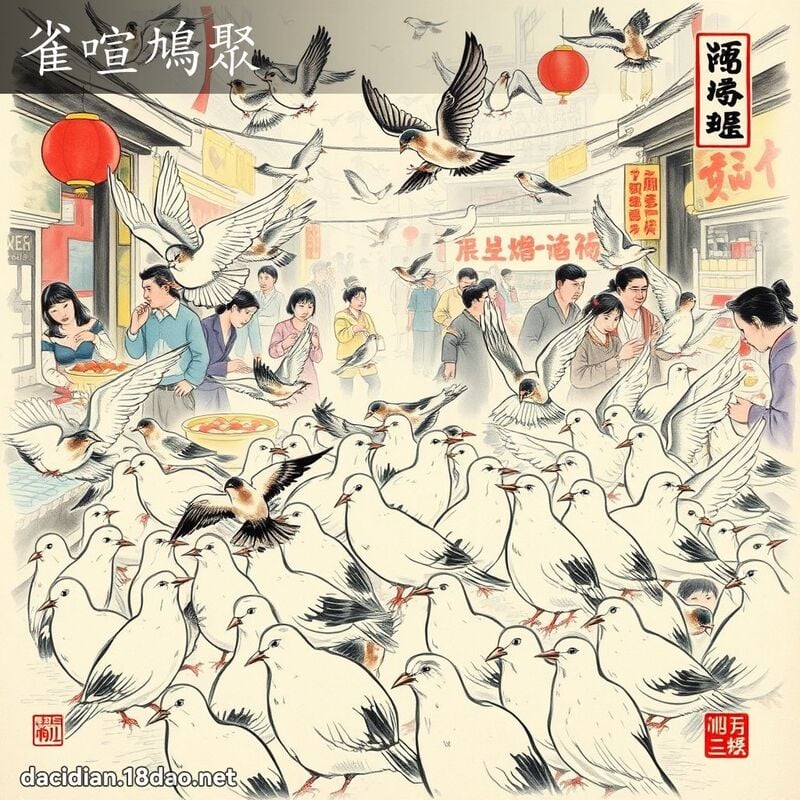雀喧鳩聚 配图