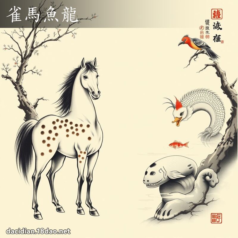 雀马鱼龙 配图