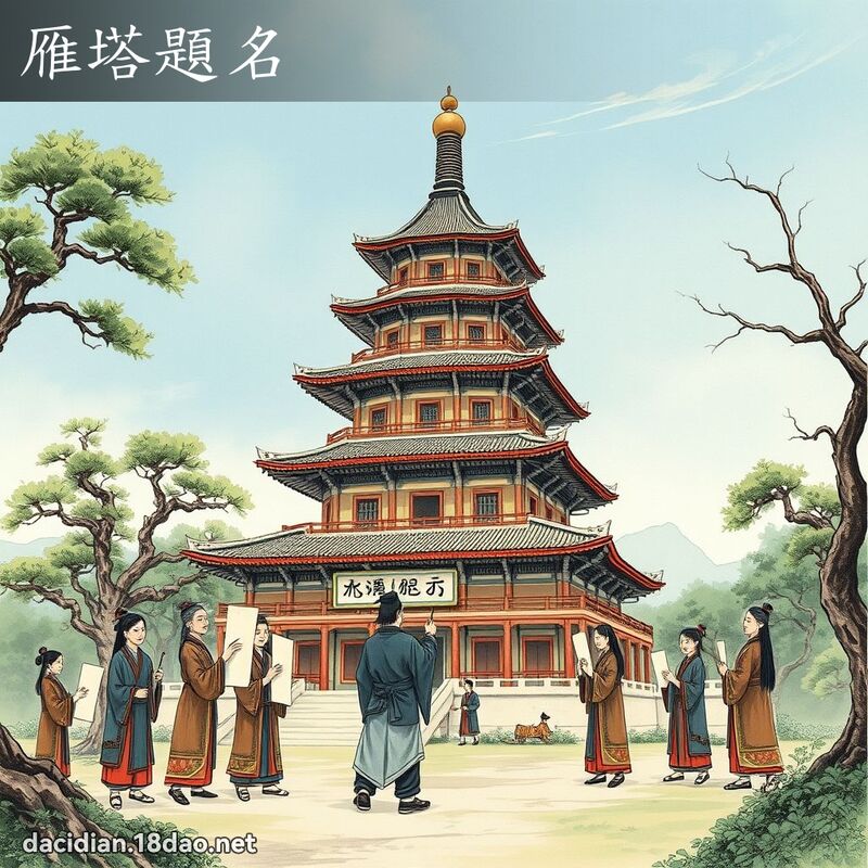雁塔题名 配图