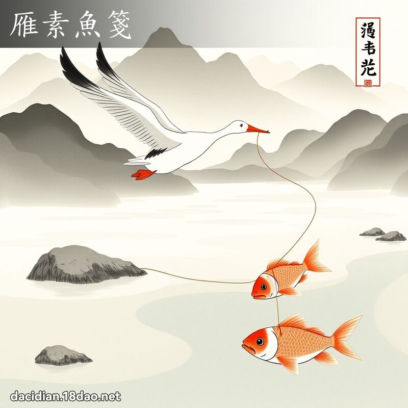 雁素鱼笺 配图