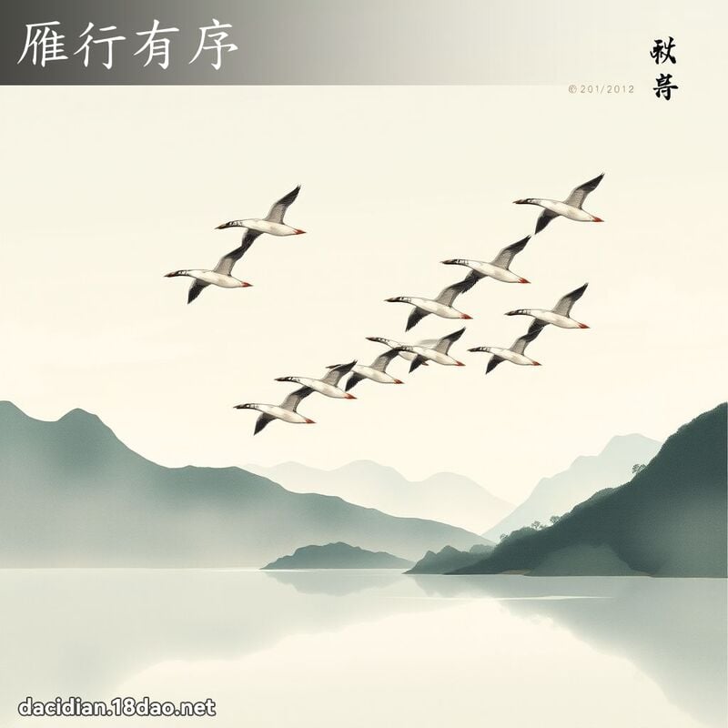 雁行有序 配图