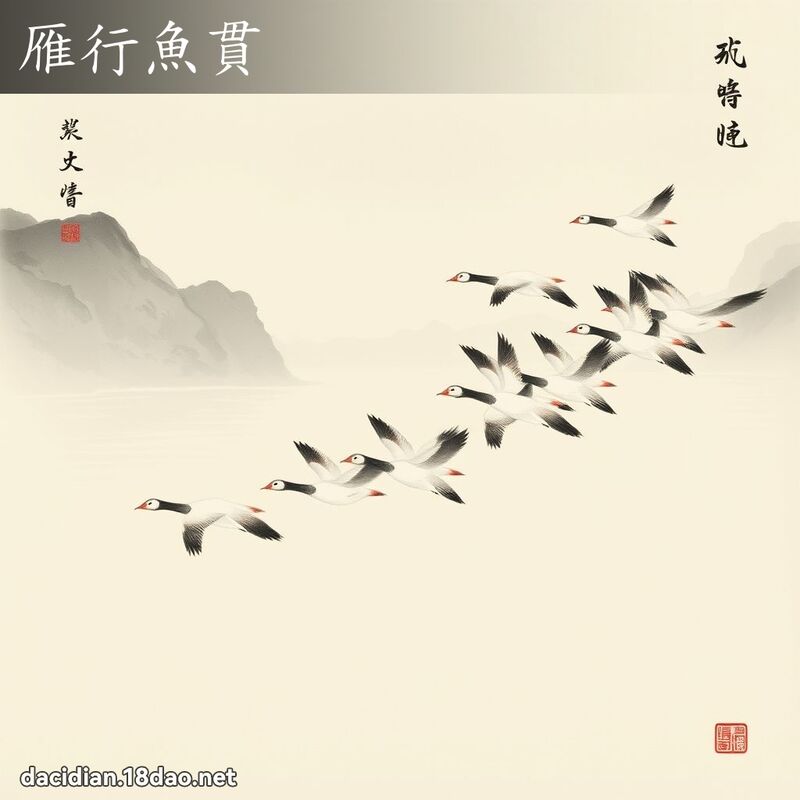 雁行鱼贯 配图