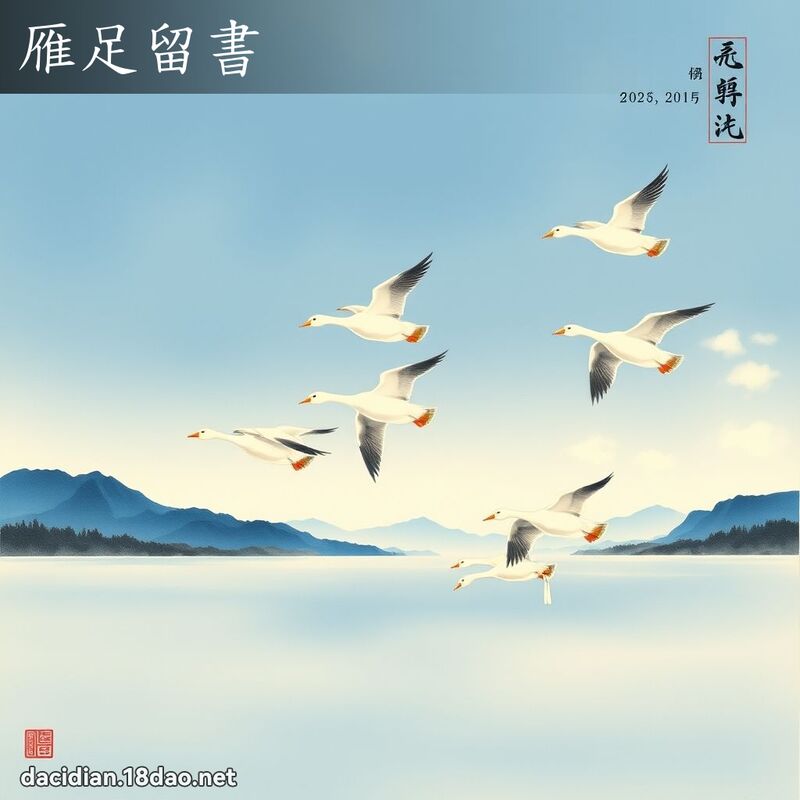 雁足留书 配图