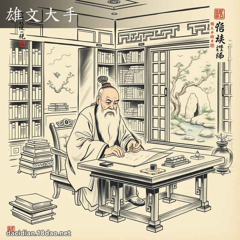 雄文大手 配图