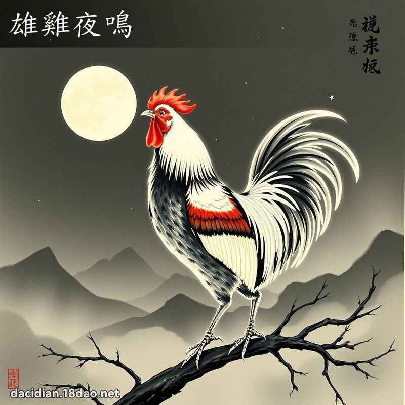 雄雞夜鳴 配图