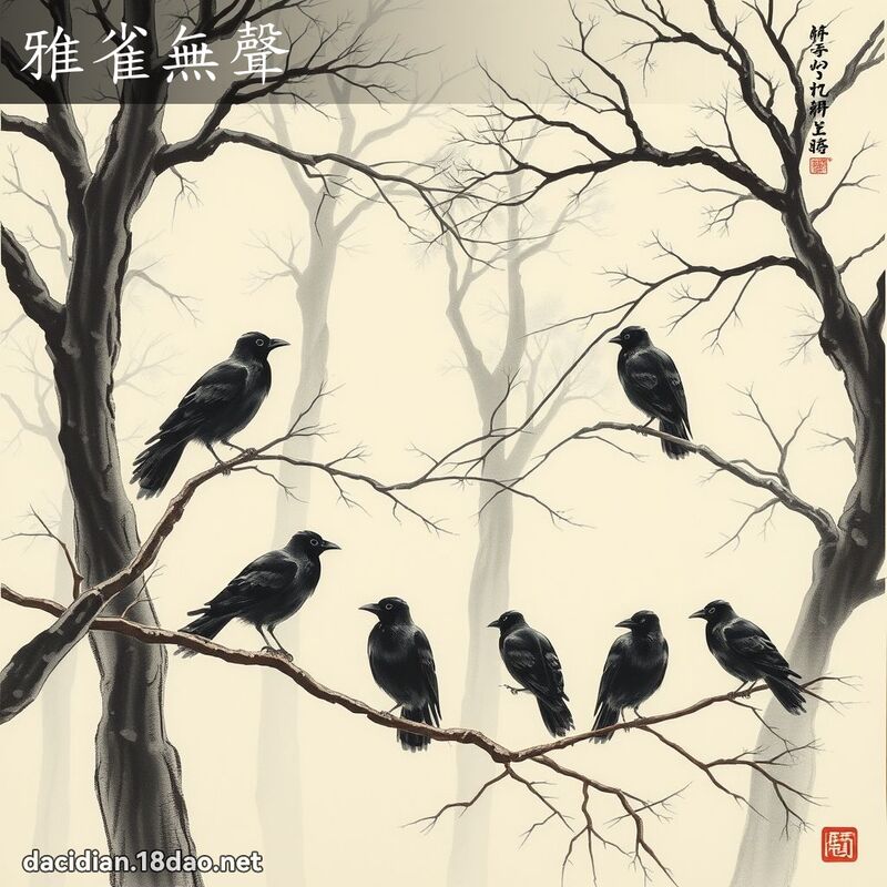 雅雀無聲 配图