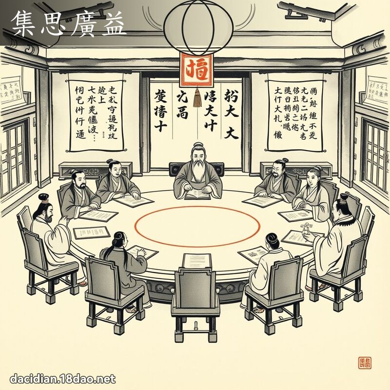 集思廣益 配图