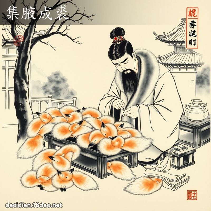 集腋成裘 配图