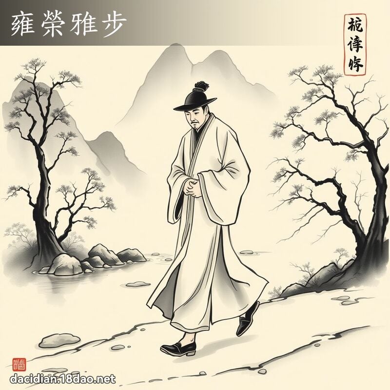雍榮雅步 配图