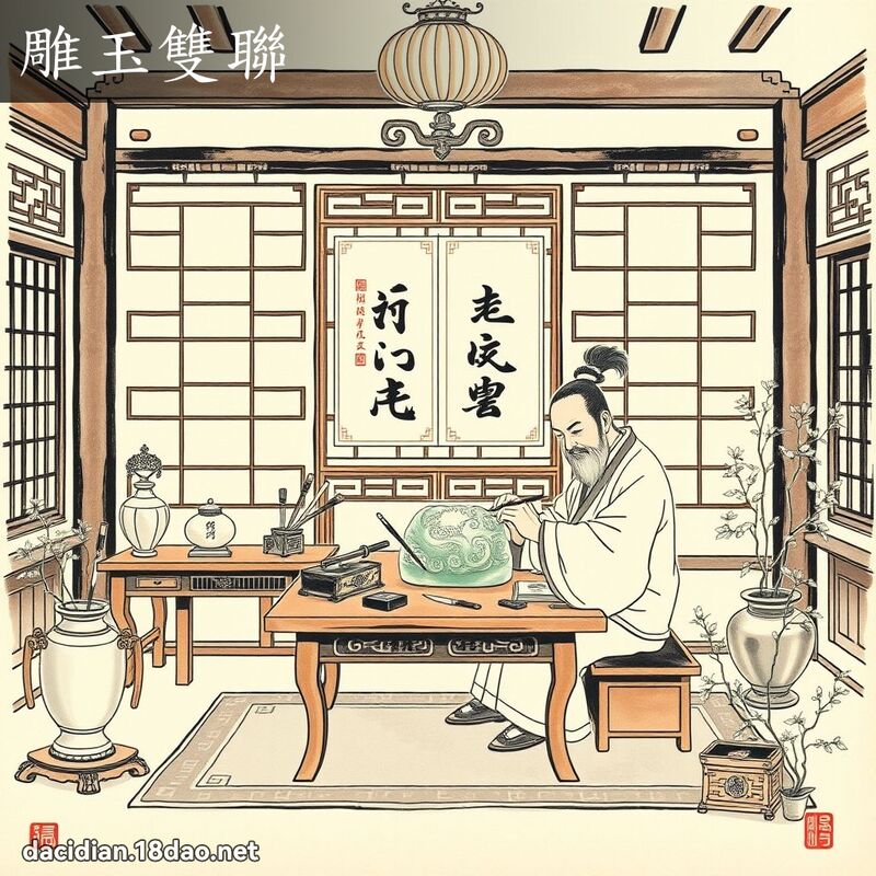 雕玉雙聯 配图