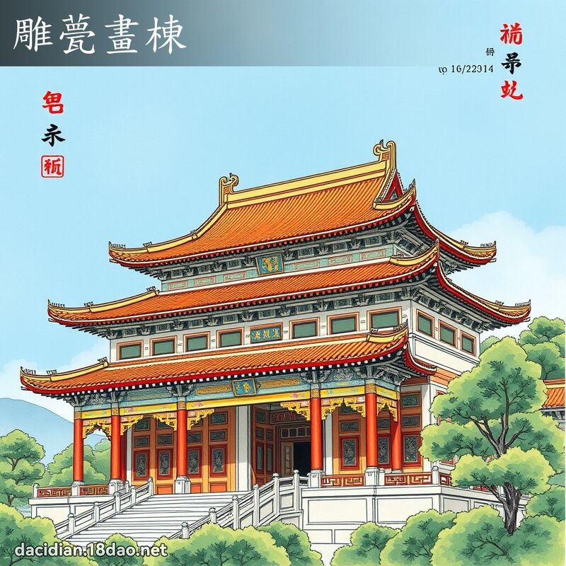 雕甍畫棟 配图