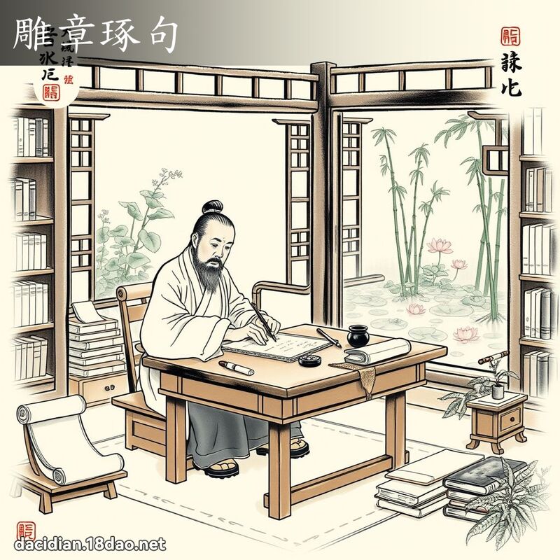 雕章琢句 配图