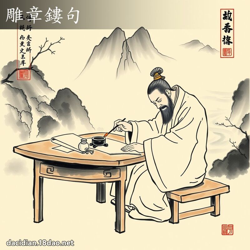 雕章鏤句 配图