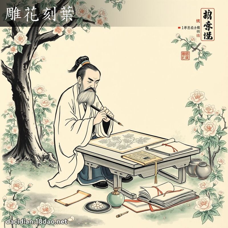 雕花刻葉 配图