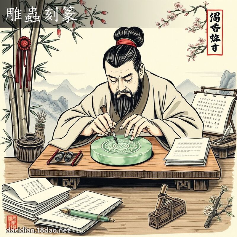 雕蟲刻篆 配图