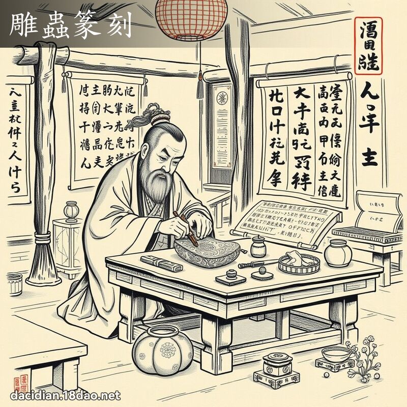雕蟲篆刻 配图