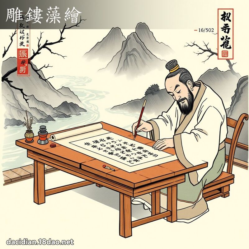 雕鏤藻繪 配图