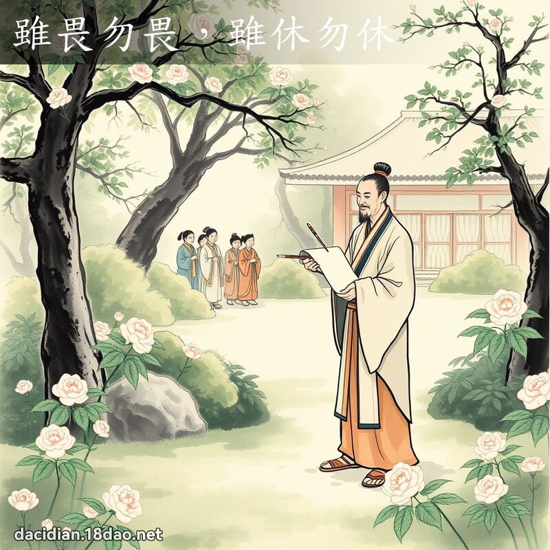 雖畏勿畏,雖休勿休 配图