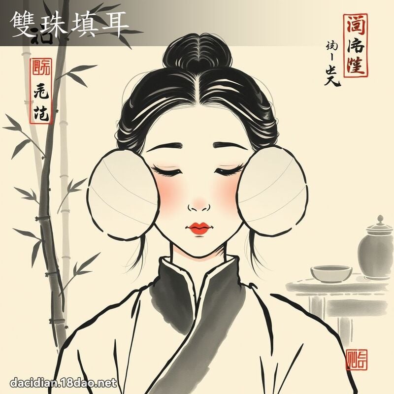 雙珠填耳 配图