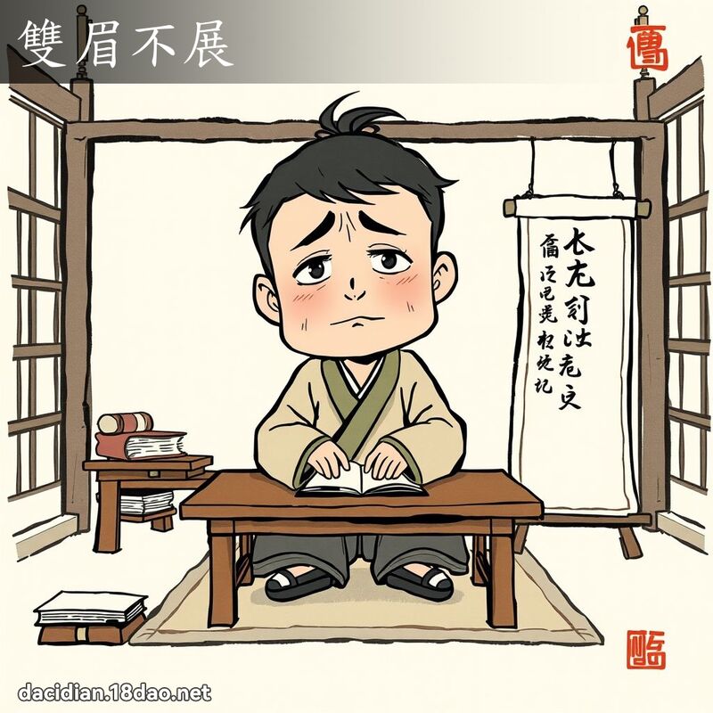雙眉不展 配图