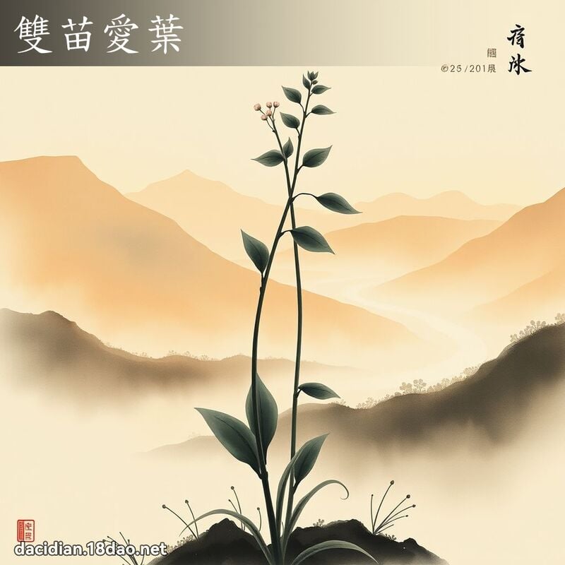 雙苗愛葉 配图