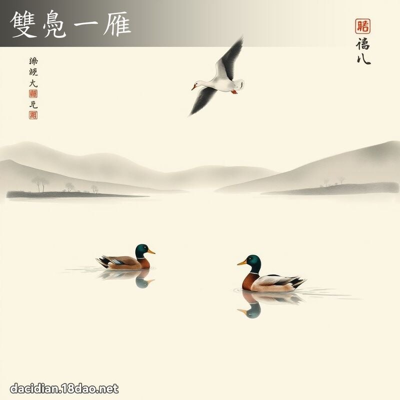 雙鳧一雁 配图
