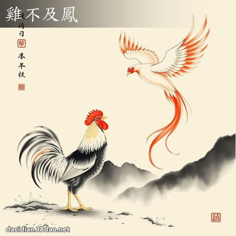 雞不及鳳 配图