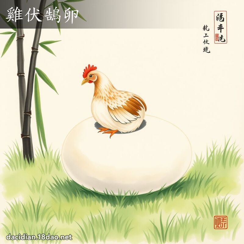 雞伏鵠卵 配图