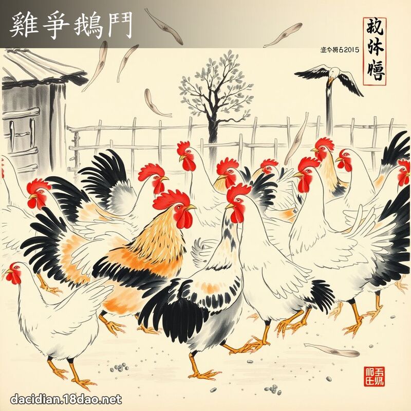 雞爭鵝鬥 配图