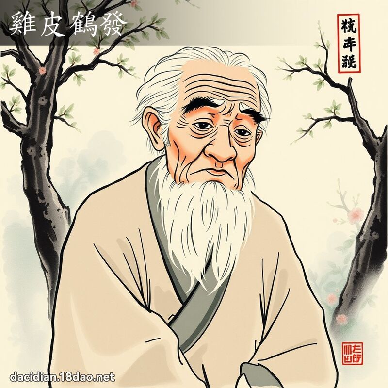 雞皮鶴發 配图