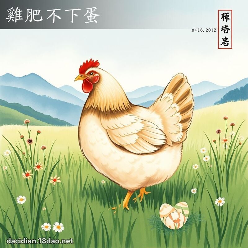 雞肥不下蛋 配图