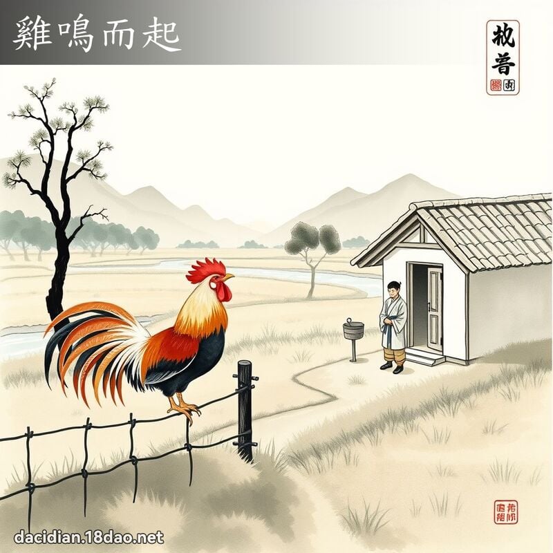 雞鳴而起 配图