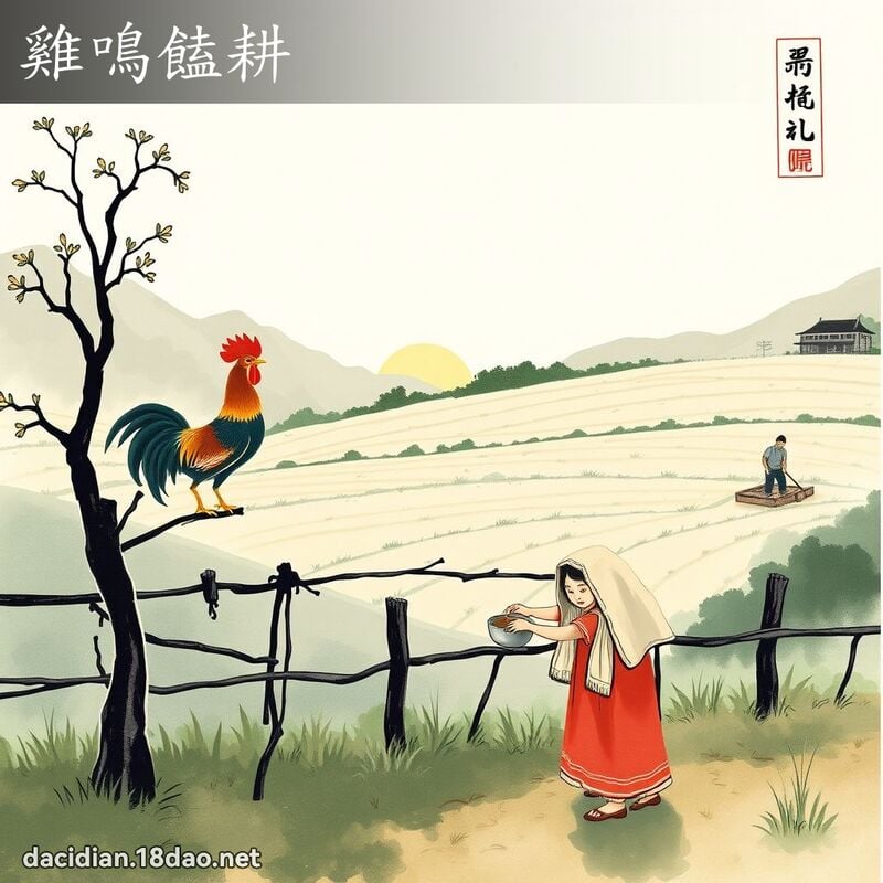 雞鳴饁耕 配图