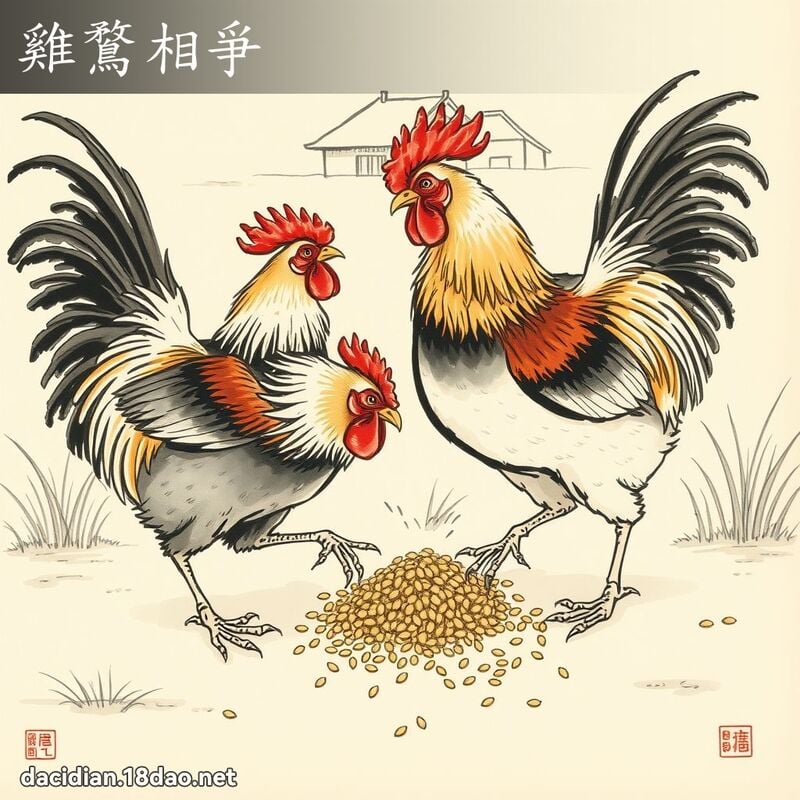 雞鶩相爭 配图