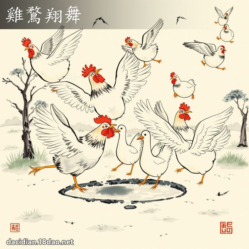 雞鶩翔舞 配图