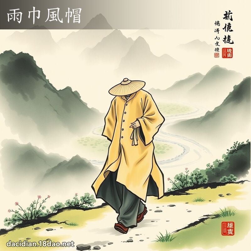 雨巾風帽 配图
