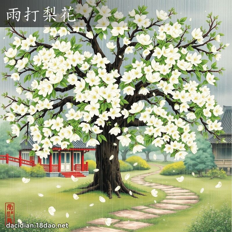 雨打梨花 配图