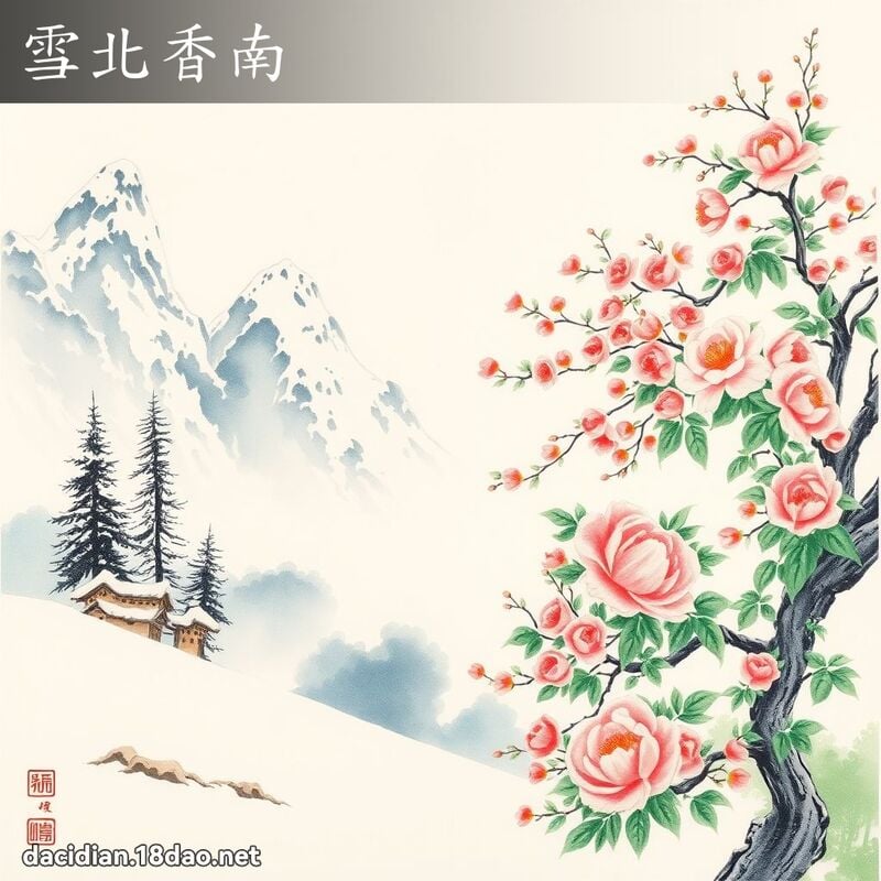 雪北香南 配图