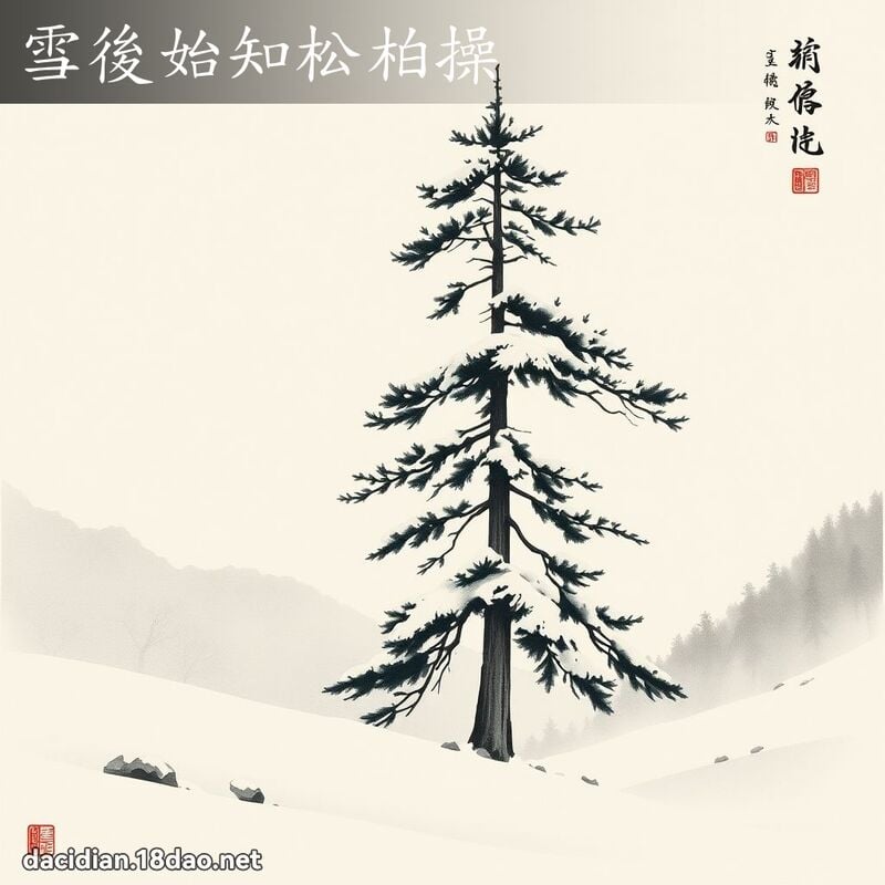 雪后始知松柏操 配图
