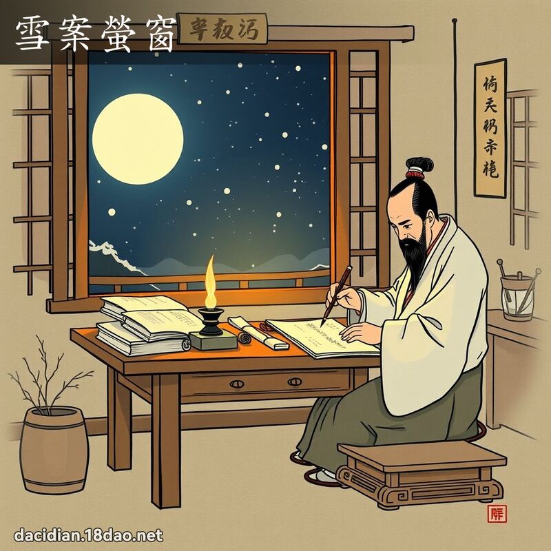 雪案萤窗 配图